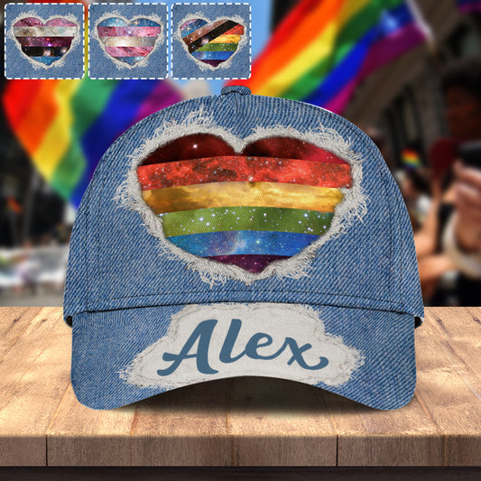 Casquette classique personnalisée Pride Rainbow Galaxy - Soutien LGBT