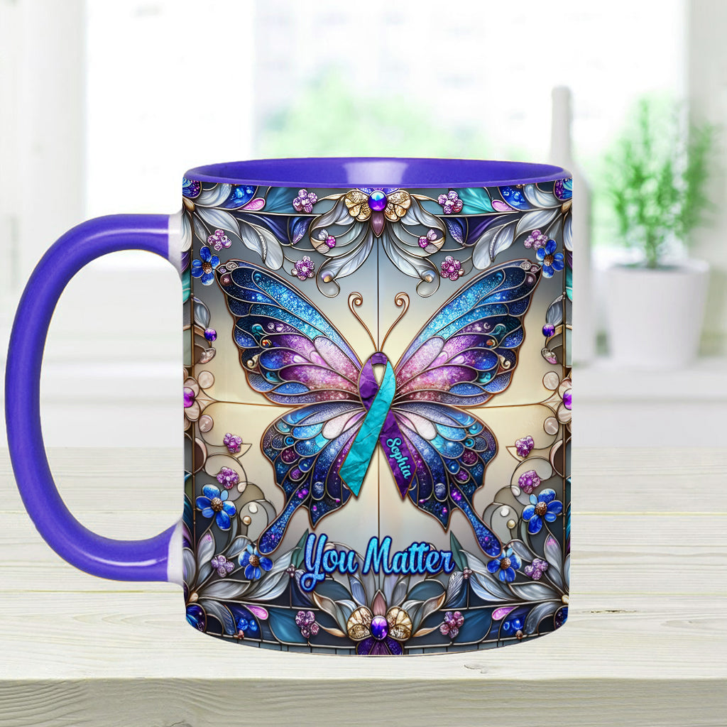 You Matter - Personalized Suicide Prevention Accent Mug