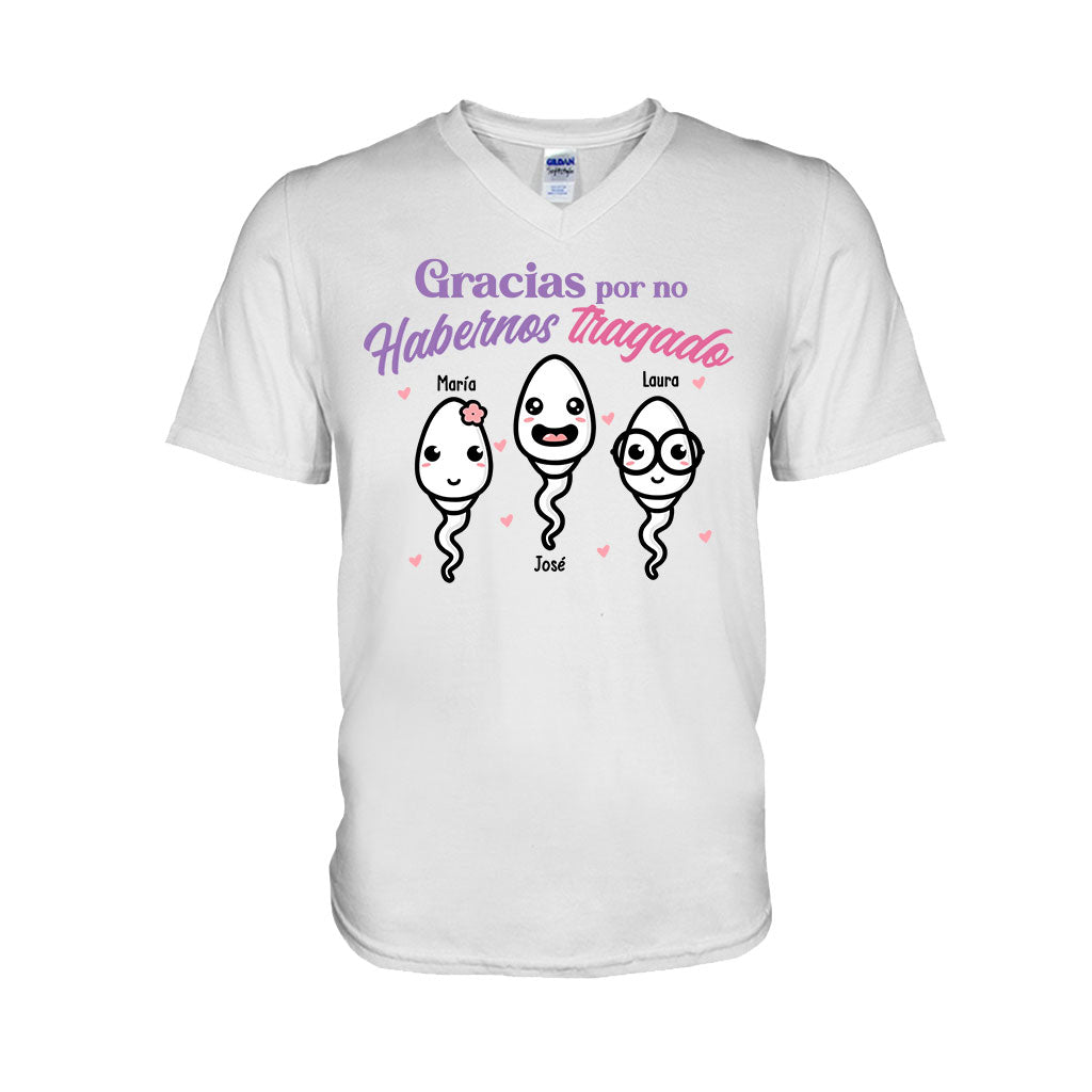 Gracias Por No Habernos Tragado - Personalized Mother T-shirt And Hoodie