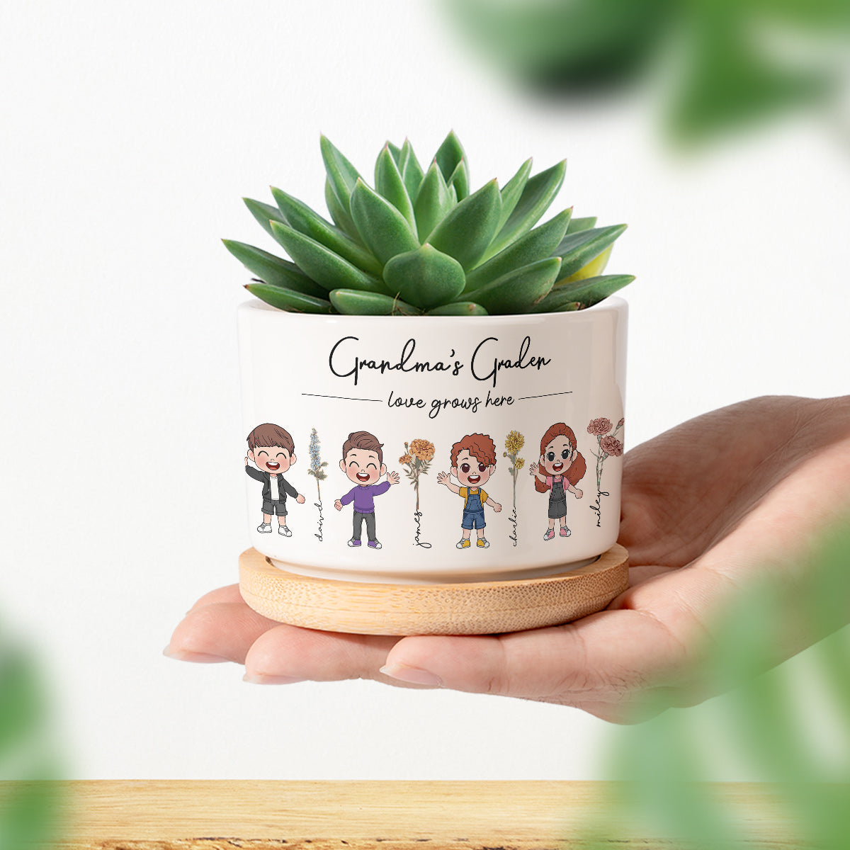 Grandma's Garden - Personalized Grandma Ceramic Plant Pot