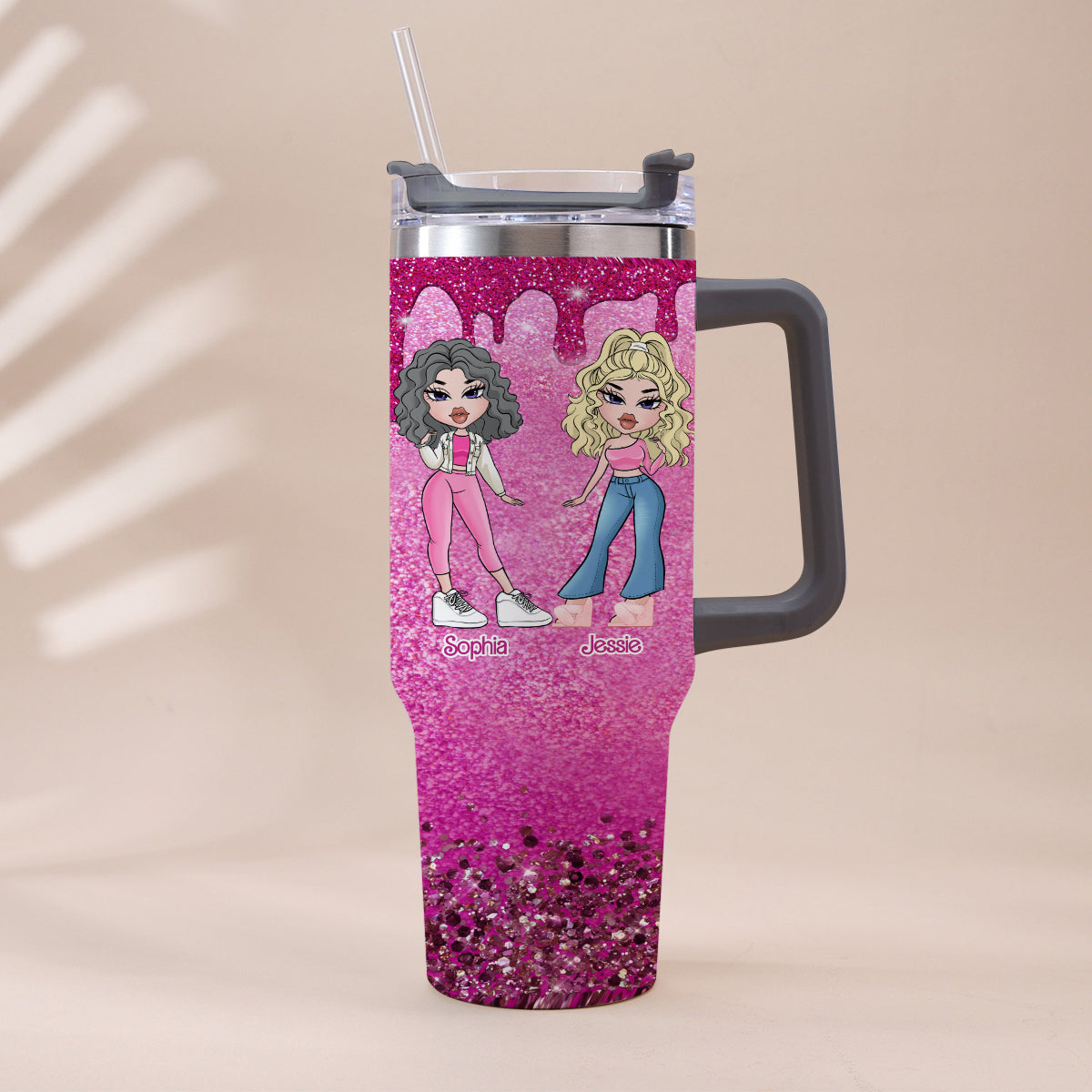 Like Mother Like Daughter - Personalized Mother Tumbler With Handle