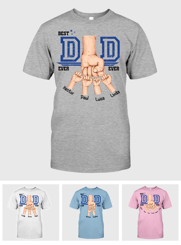 Daddy's Team Fist Bump - Personalized Father T-shirt And Hoodie