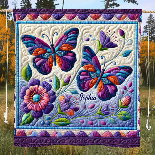 Wunderschöner Schmetterling – personalisierte Schmetterlingsdecke