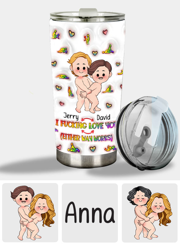 Je t'aime - Gobelet personnalisé de soutien LGBT