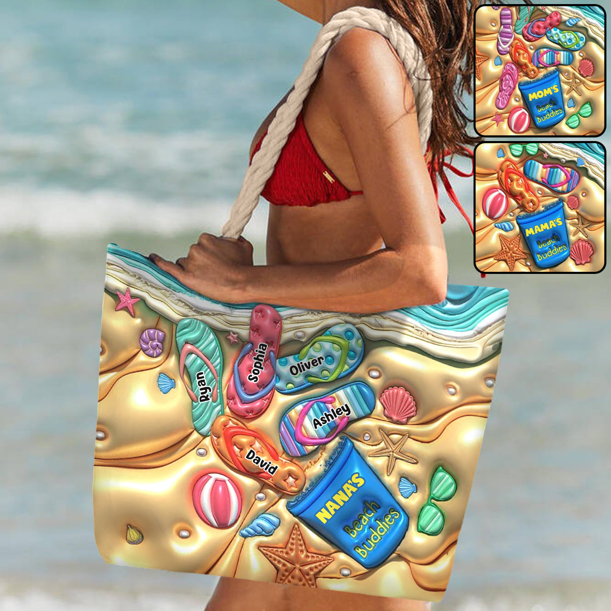 Nana's Beach Buddies - Personalized Grandma Beach Bag