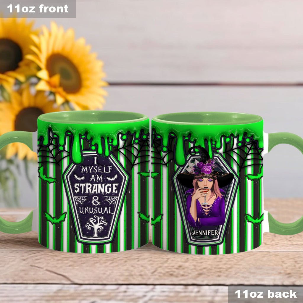 Myself Strange and Unusual - Personalized Witch Accent Mug