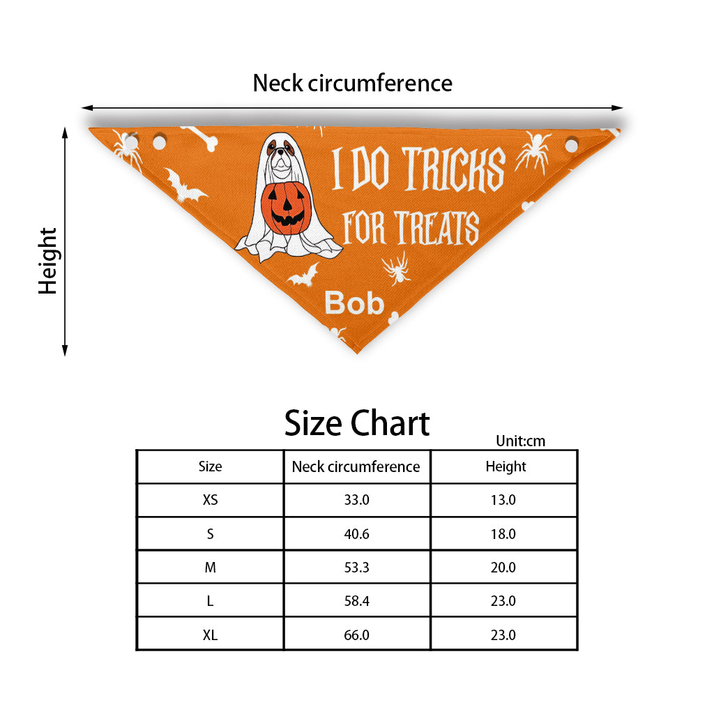 Je fais des tours pour avoir des friandises - Bandana personnalisé pour chien