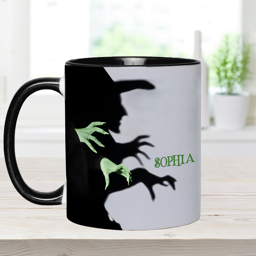 Halloween Witch Shadow - Personalized Witch Accent Mug