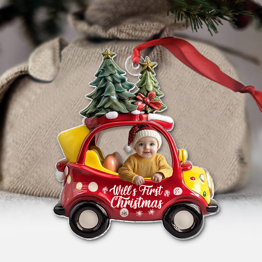 Babys erstes Weihnachtsfest – Personalisierter transparenter Weihnachtsschmuck für Neugeborene