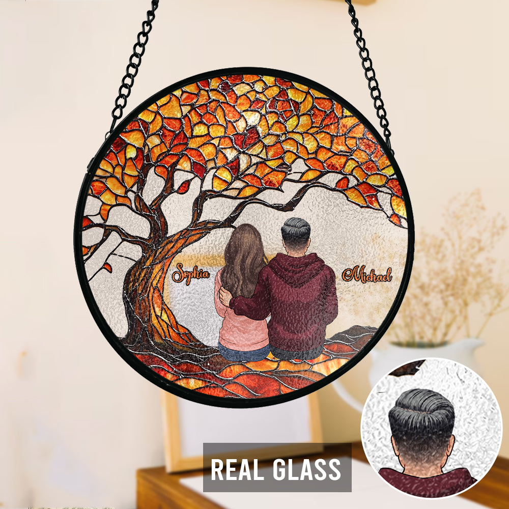 You & Me We Got This - Personalized Couple Stained Glass Suncatcher