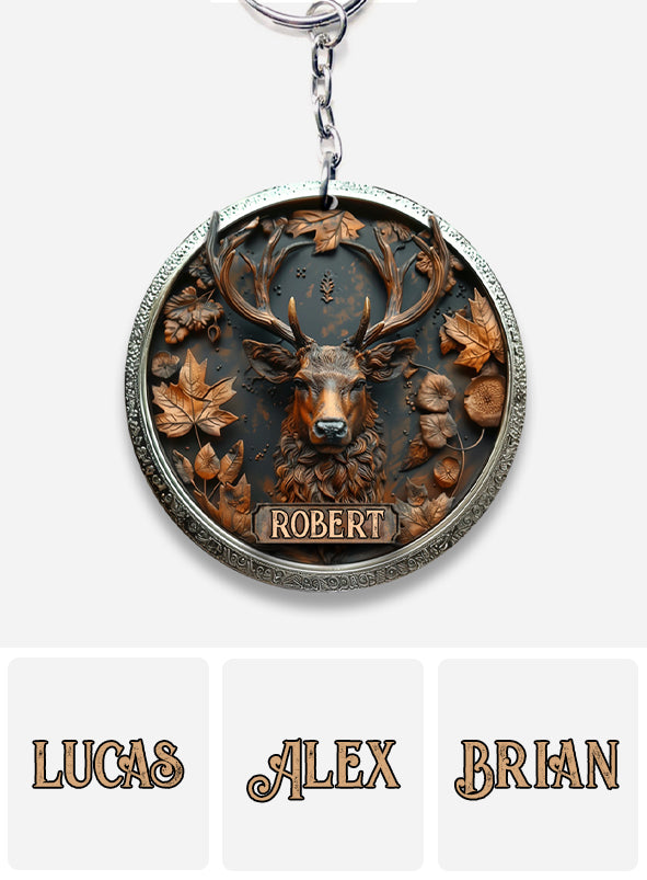 Magnifique cerf - Porte-clés de chasse personnalisé