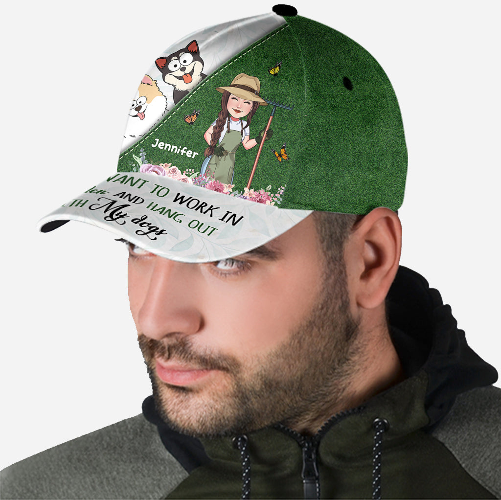 Je veux juste jardiner et passer du temps avec mes animaux - Casquette classique de jardinage personnalisée