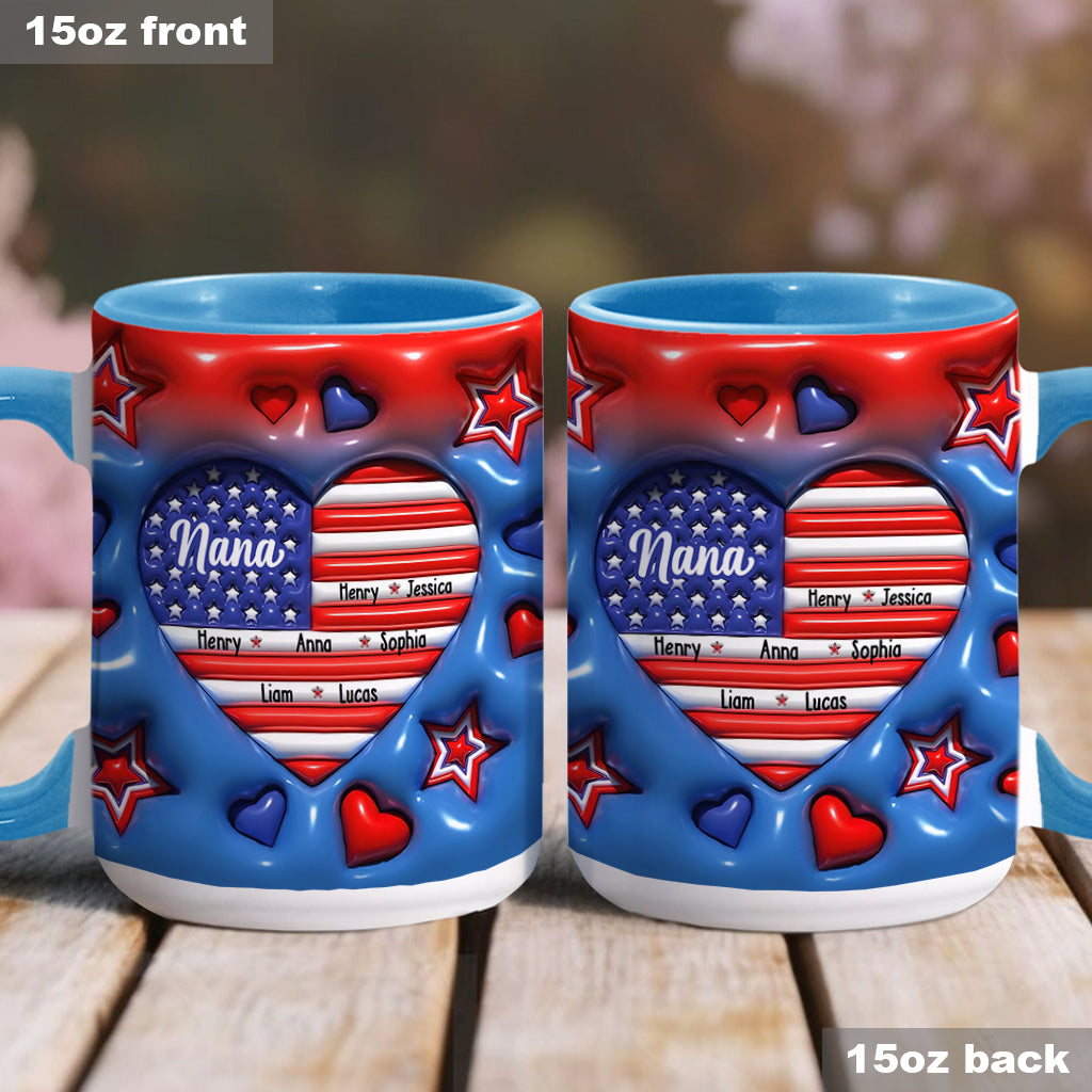 Grandma Nana Mom - Personalized Grandma Accent Mug