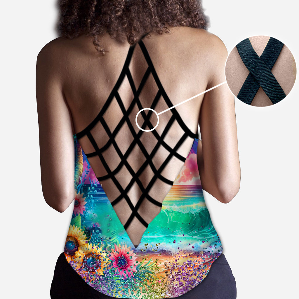 Turtle Lovers - Personalized Turtle Cross Tank Top