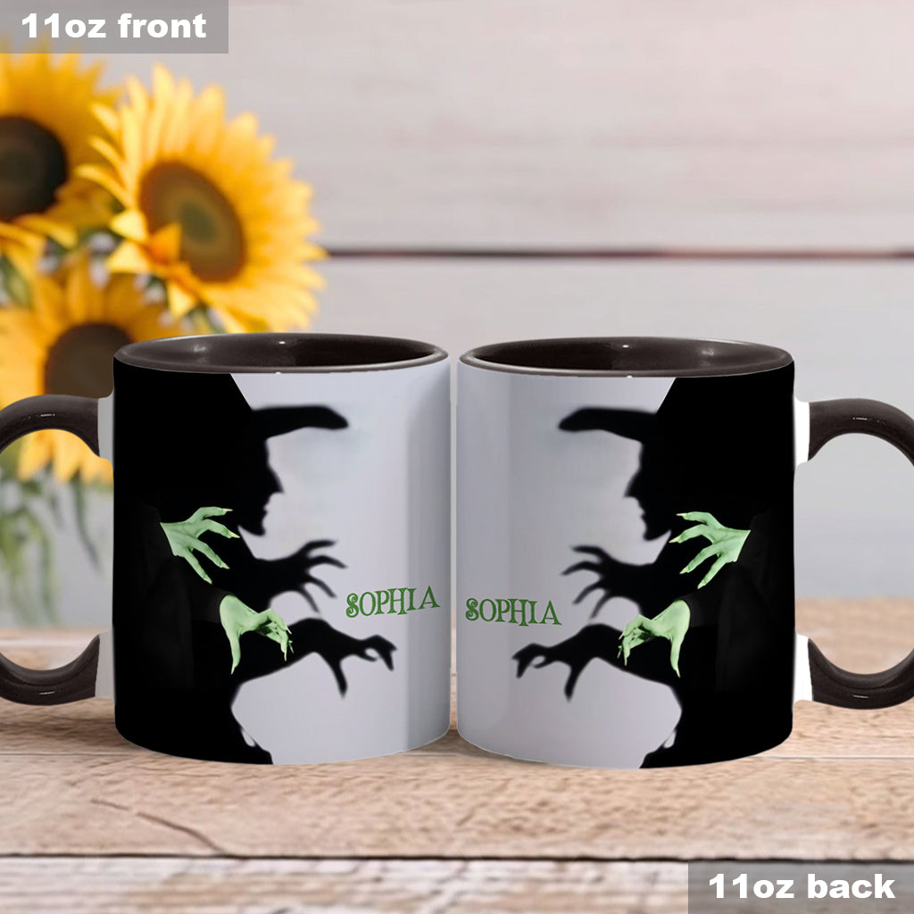 Halloween Witch Shadow - Personalized Witch Accent Mug