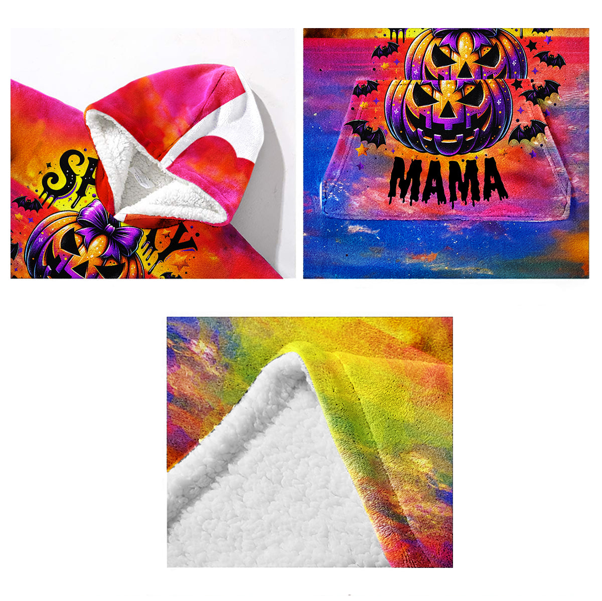 Spooky Mama - Personalized Mother Blanket Hoodie