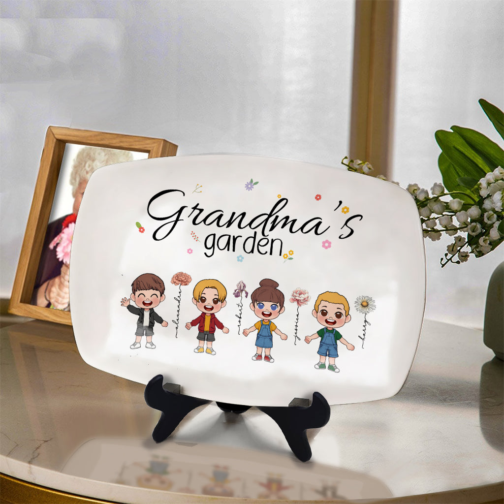 If Nana Were Flowers - Personalized Grandma Plate