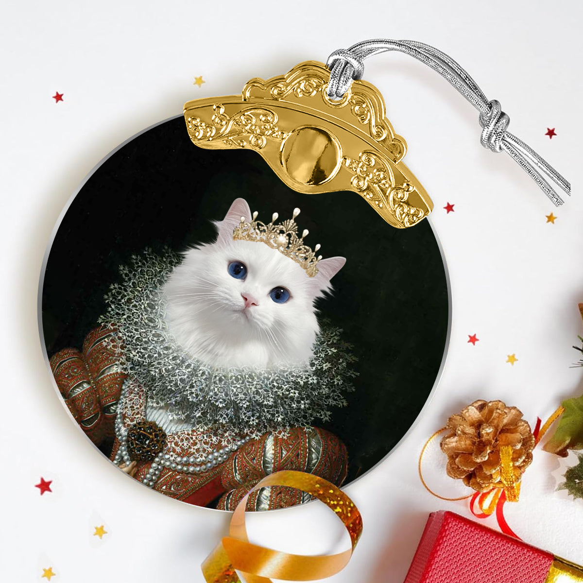 Custom Royal Pet Portrait - Personalized Dog Vintage Ornament