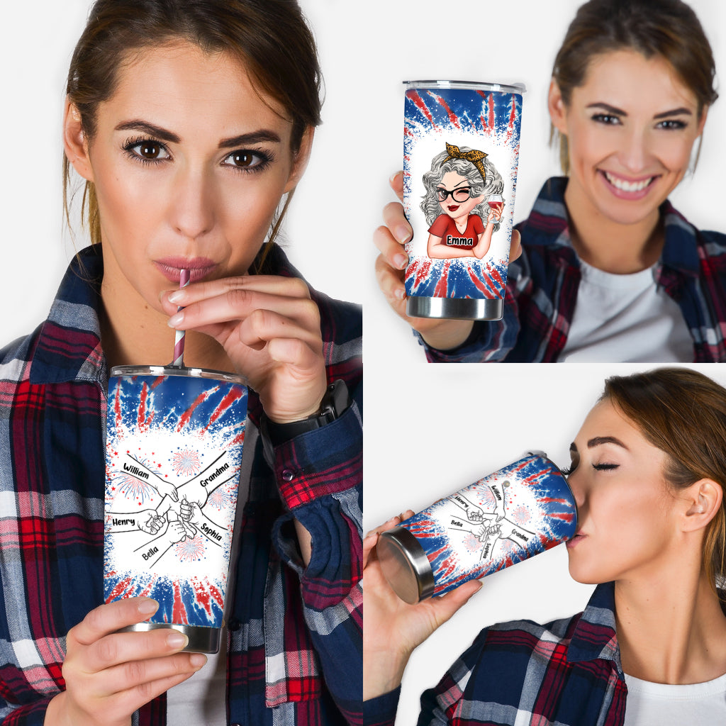 Grandma's Life 4th Of July - Personalized Grandma Tumbler