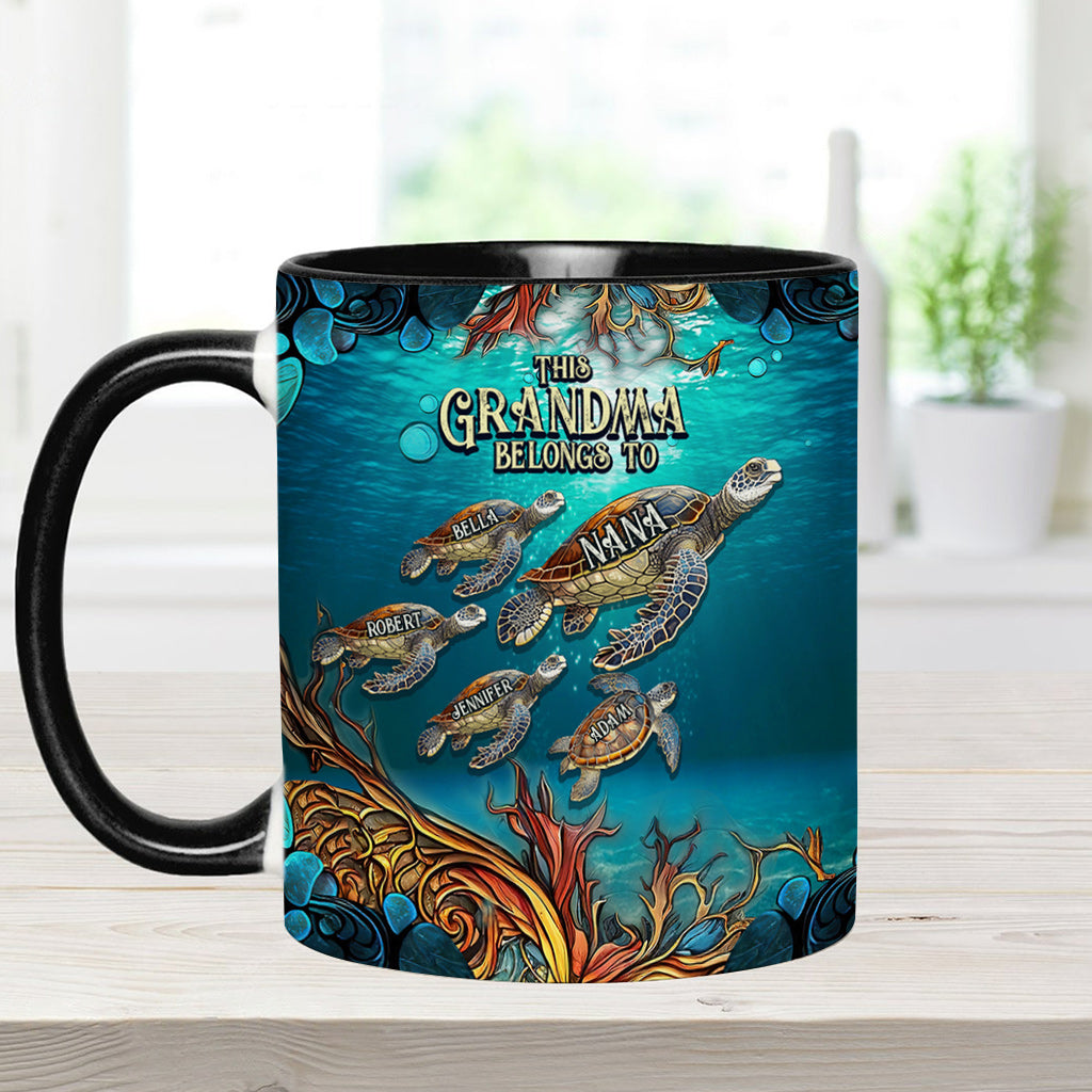 This Grandma Belongs To - Personalized Grandma Accent Mug