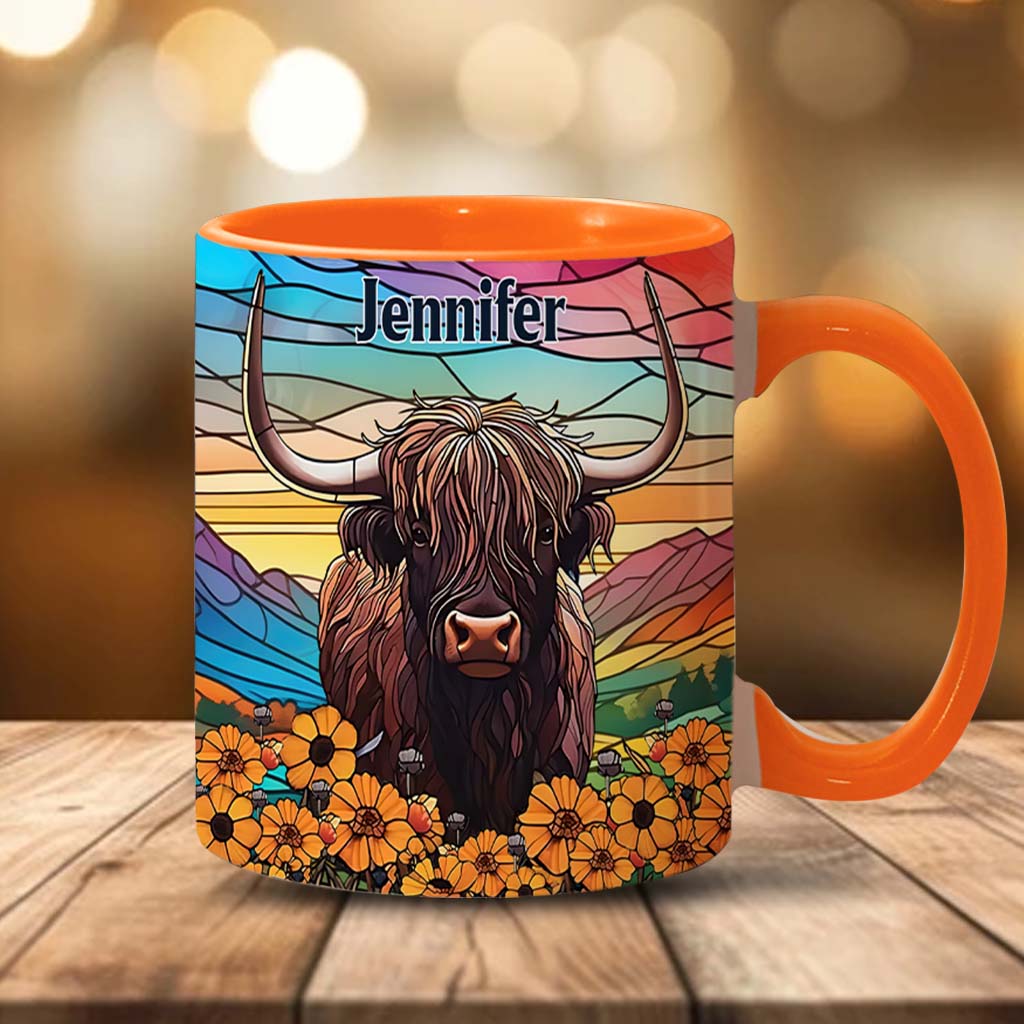 Liebe Hochlandrinder - Personalisierte Tasse