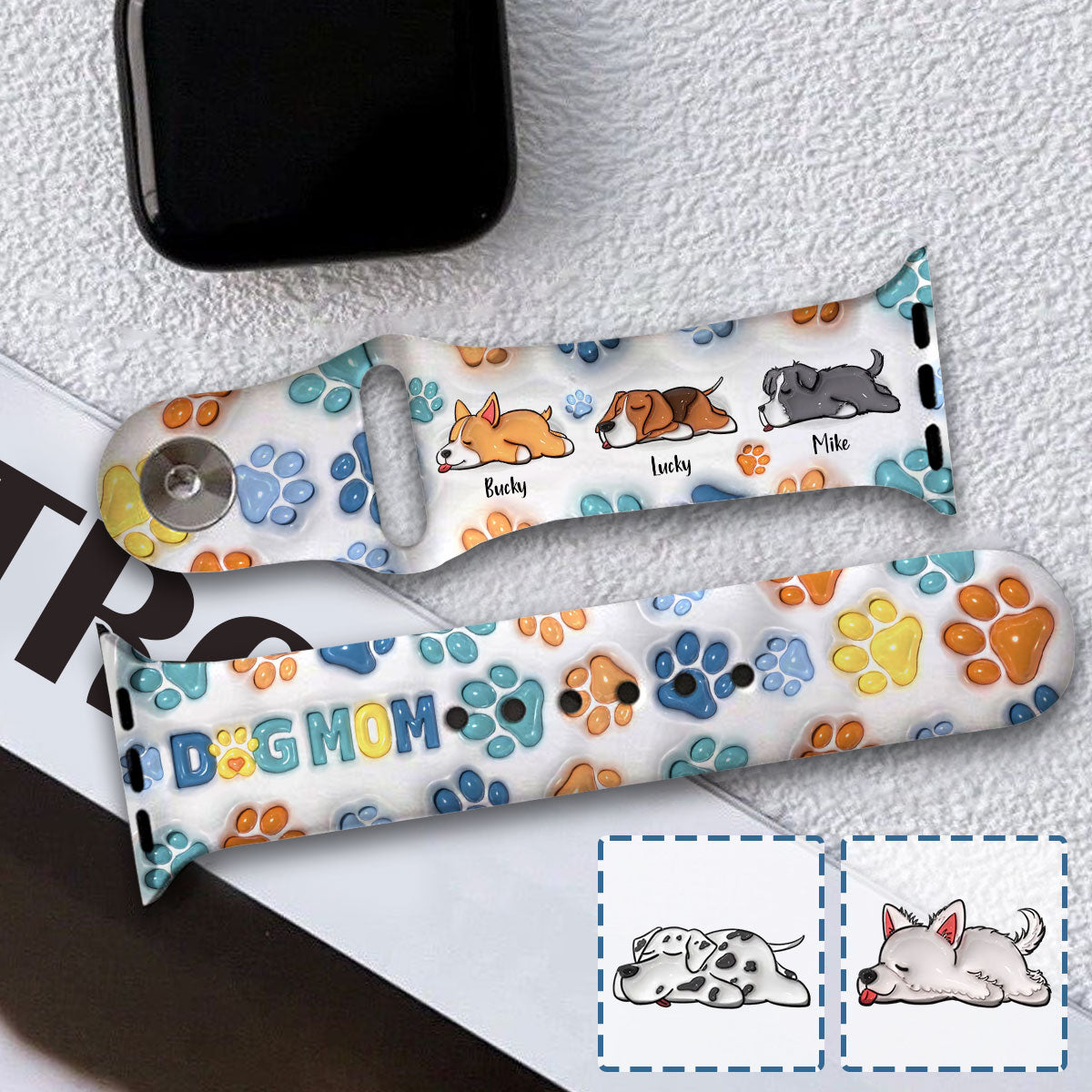 Der beste Hunde-Papa/die beste Hunde-Mama aller Zeiten – personalisiertes Apple Watch-Armband für Hunde