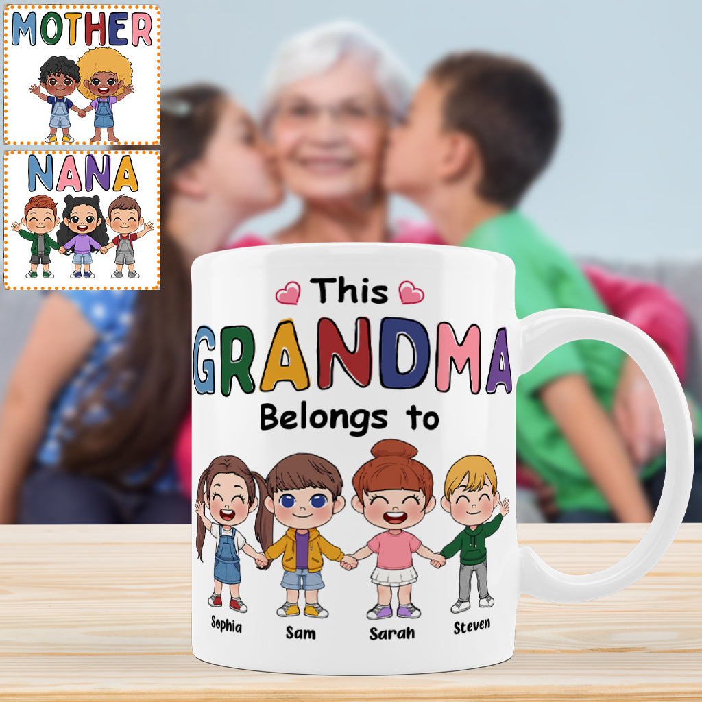 This Grandma Belongs To - Personalized Grandma Mug