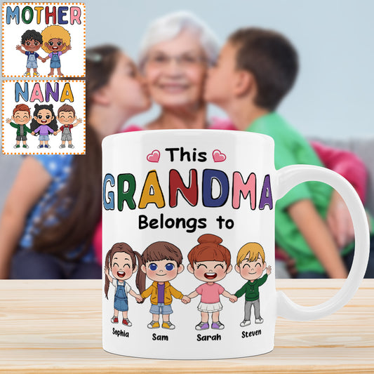 This Grandma Belongs To - Personalized Grandma Mug