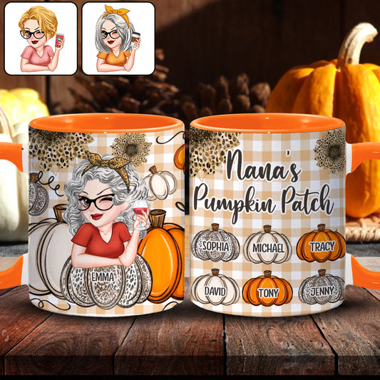 Grandma's Little Pumpkins Any Title - Personalized Grandma Accent Mug