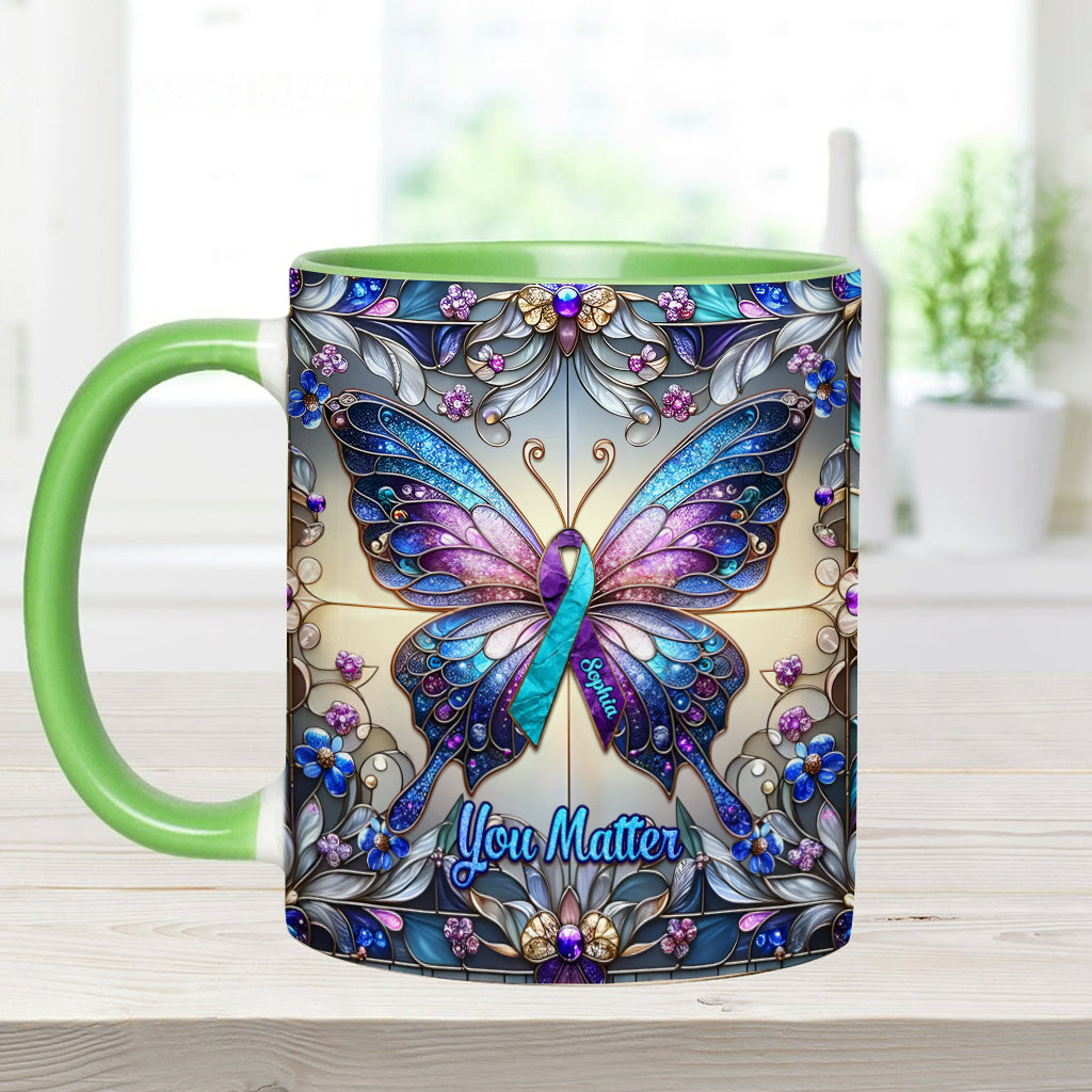 You Matter - Personalized Suicide Prevention Accent Mug