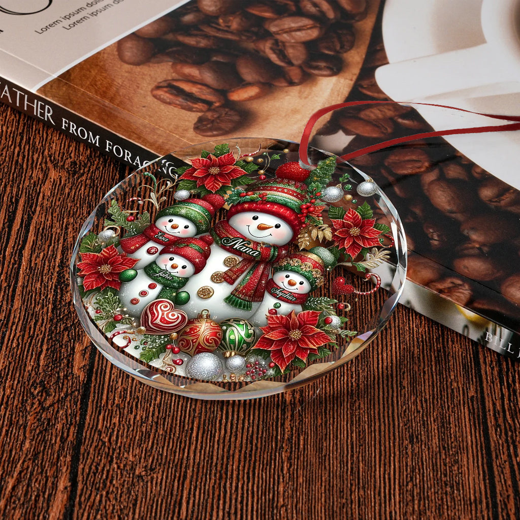 Heureuse d'être appelée Nana Grandma Gigi - Ornement en verre rond personnalisé pour grand-mère