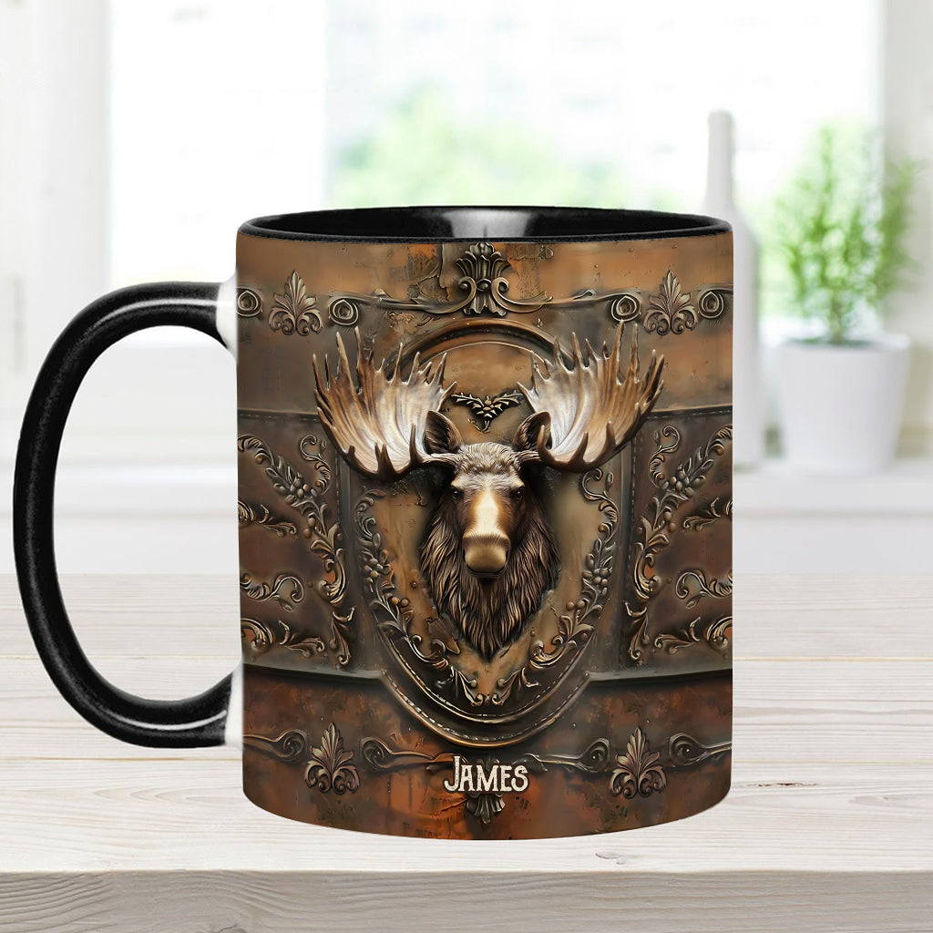 Wunderschöner Elch, Wildtruthahn, Fuchs, Ente – personalisierter Becher mit Jagdmotiv