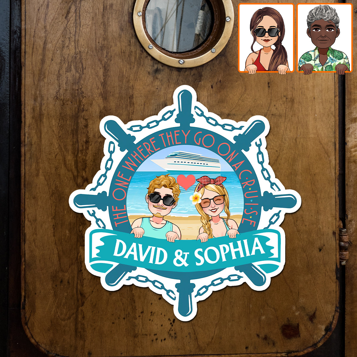 The One Where They Go On A Cruise - Personalized Cruising Magnet
