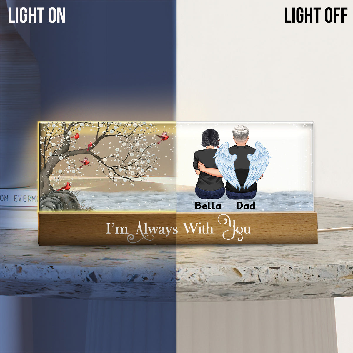 I'm Always With You - Personalized Memorial Custom LED Night Light