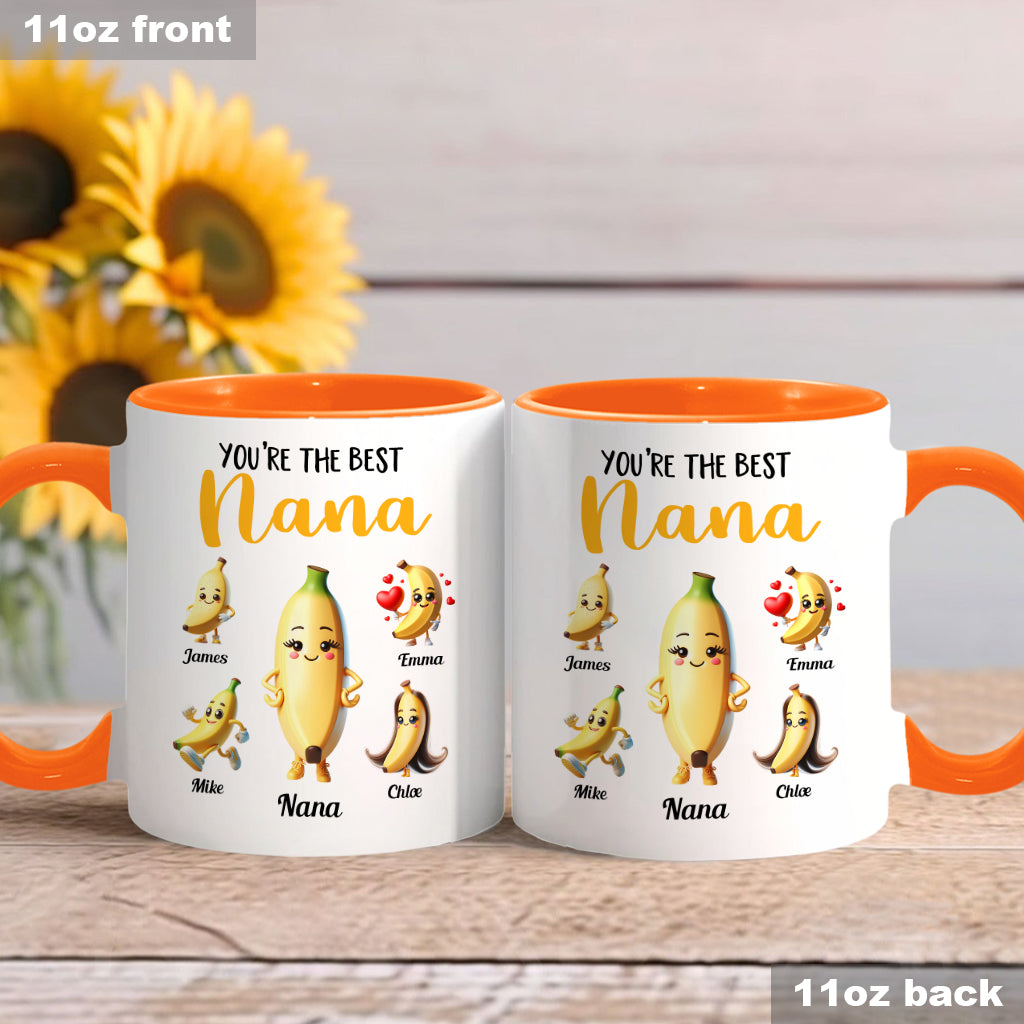 Best Nana Ever - Personalized Grandma Accent Mug