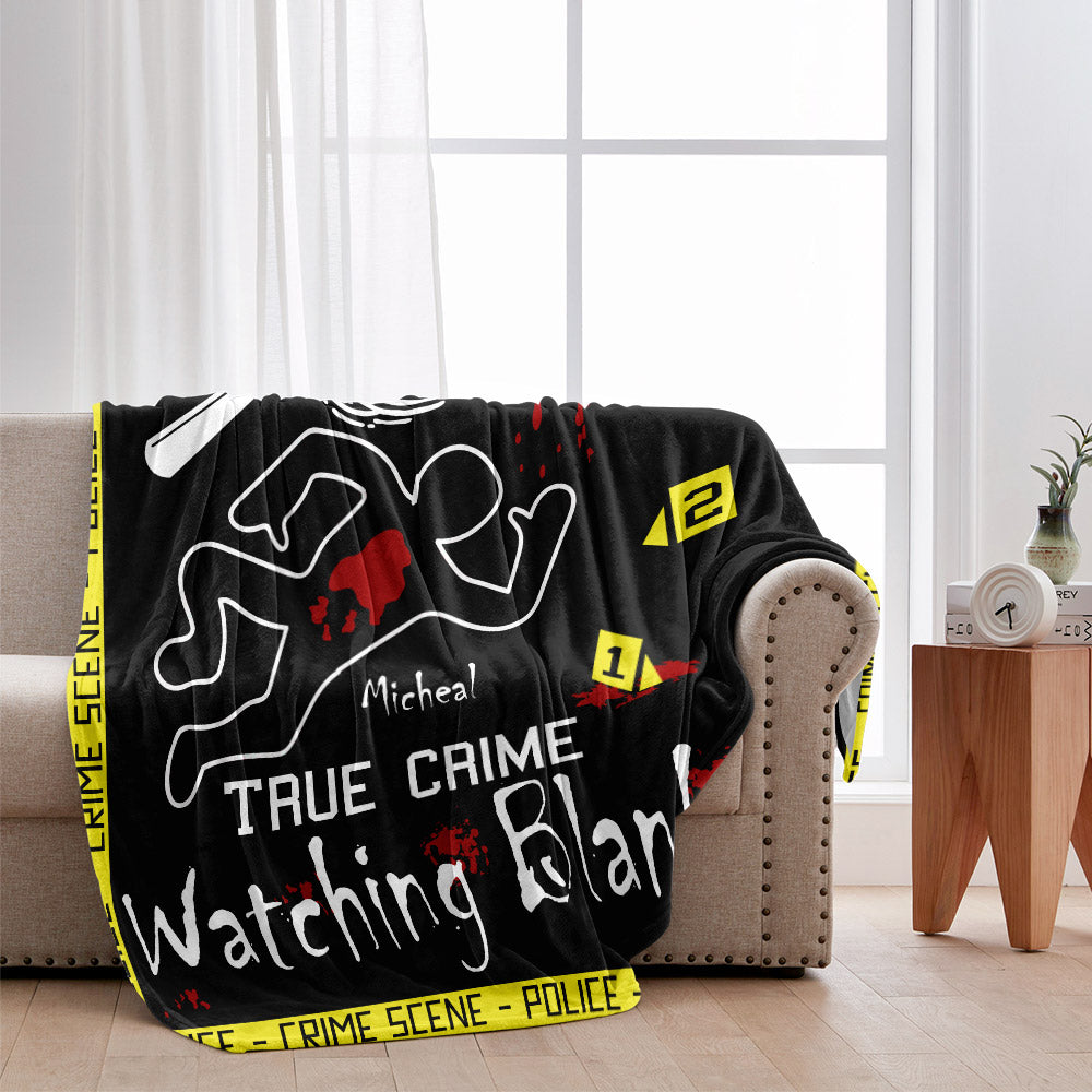 This Is My True Crime Watching Blanket - Personalized Blanket