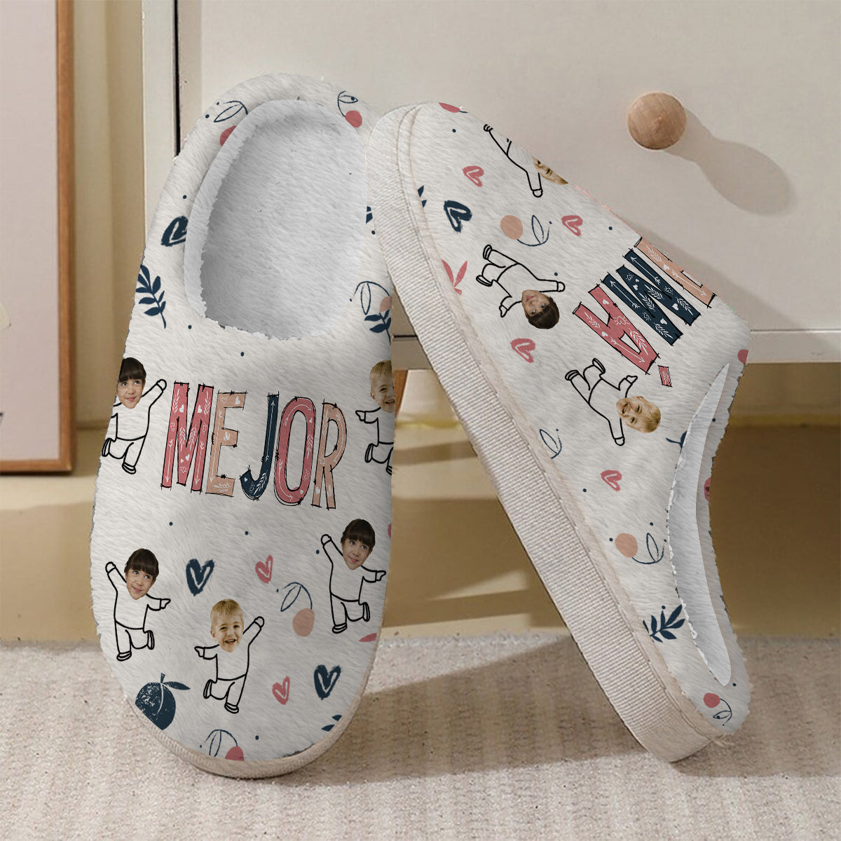 Mejor Mamá Feliz Día de la Madre - Personalized Mother Slippers