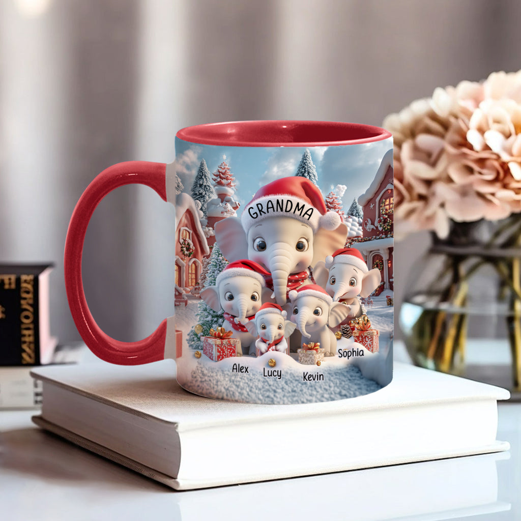 Beliebiger Titel: Niedlicher Elefant – Personalisierte Tasse mit Oma-Akzent