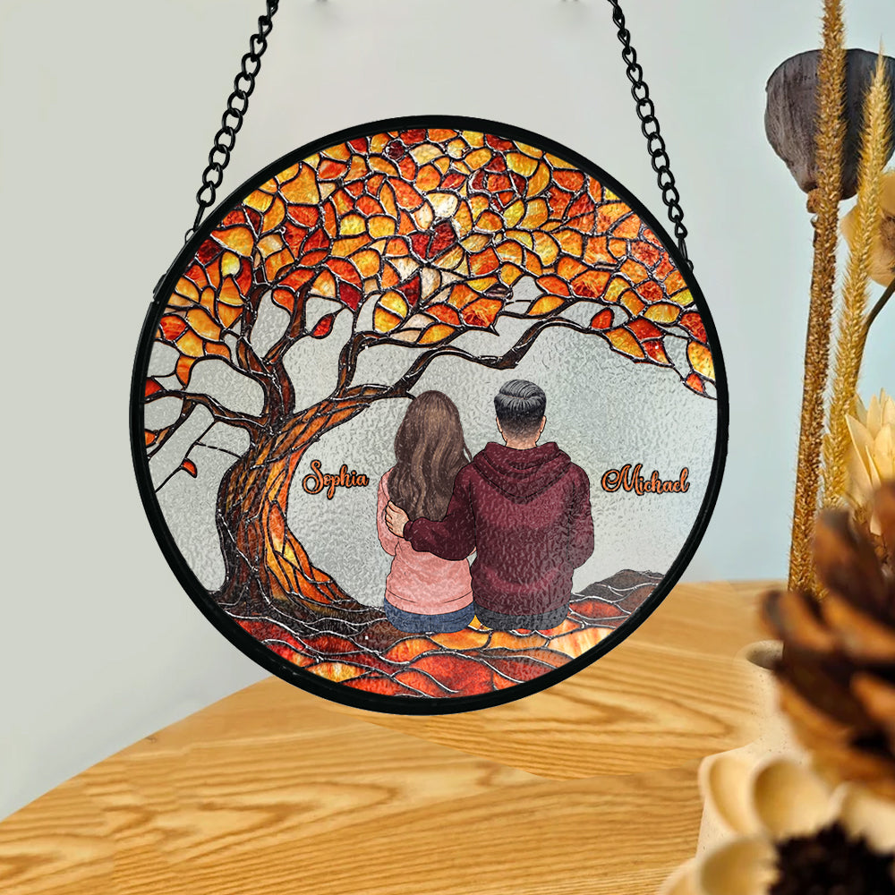 You & Me We Got This - Personalized Couple Stained Glass Suncatcher