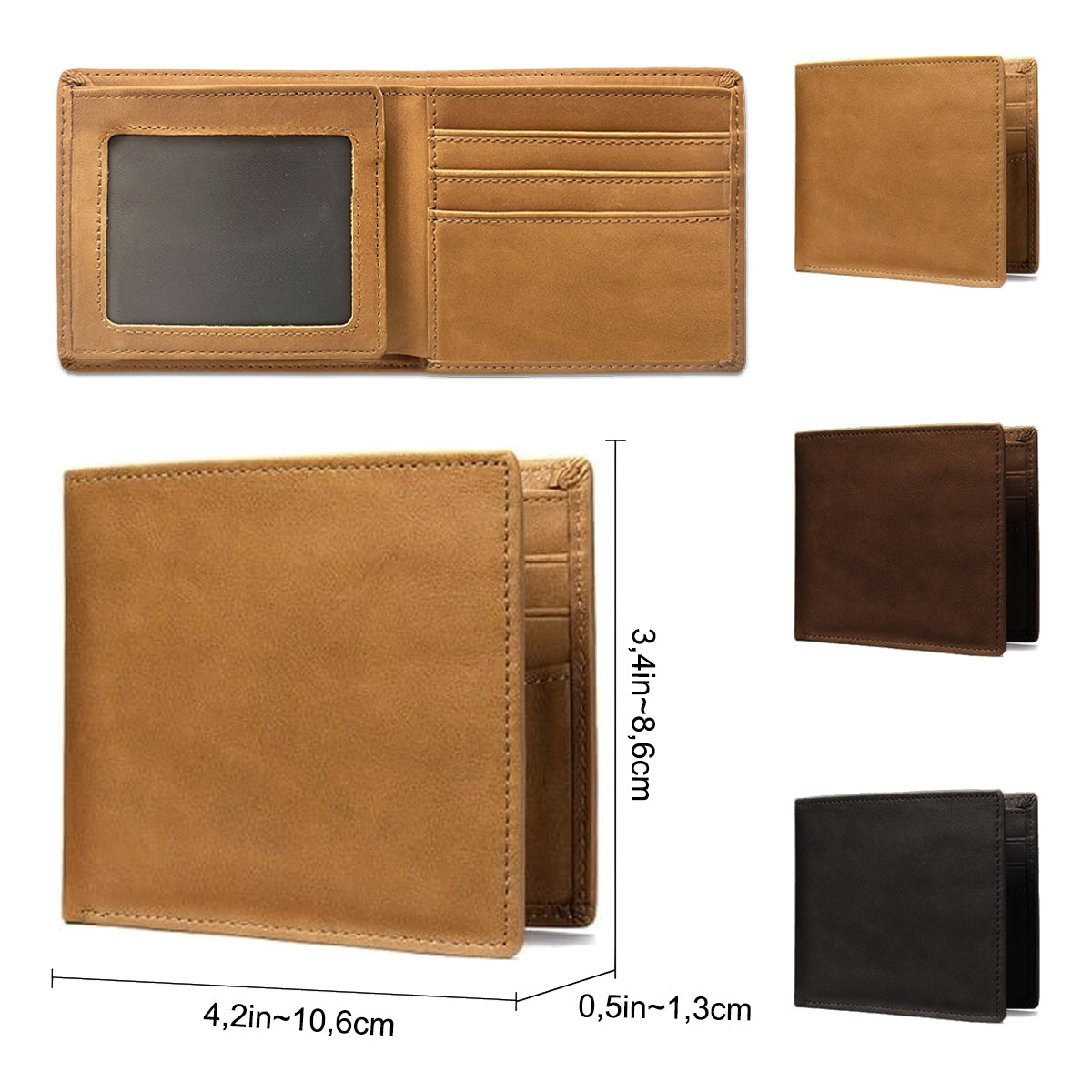 Together We're A Team - Personalized Father Leather Wallet