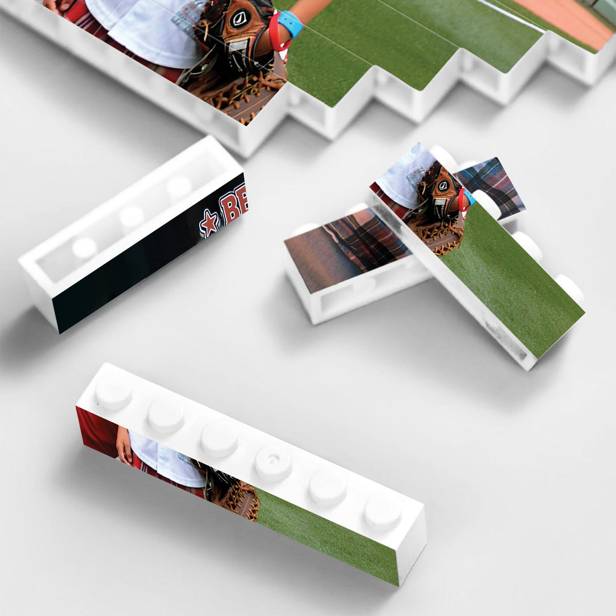 Best Dad Ever - Personalized Father One-sided Horizontal Rectangle Building Brick Blocks