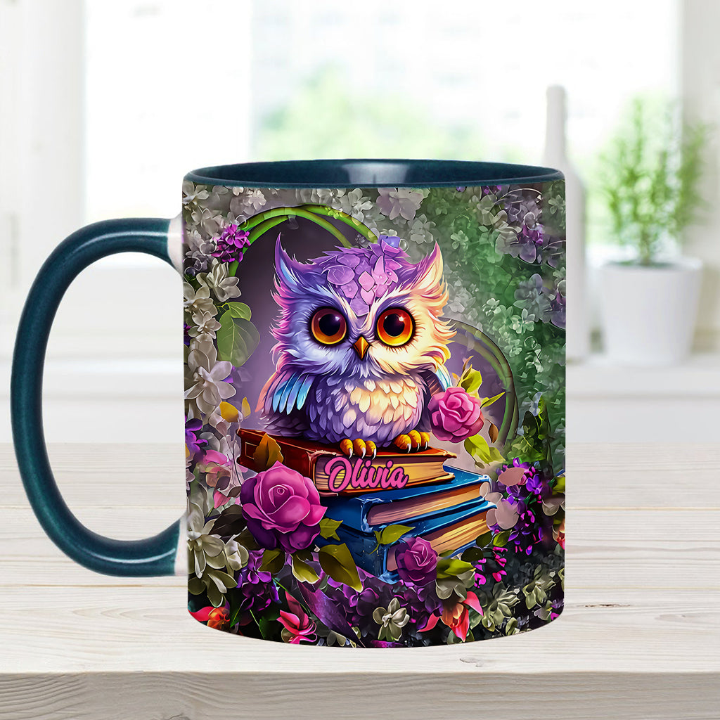 Mug personnalisé « Magnifique hibou pour les amoureux des livres »