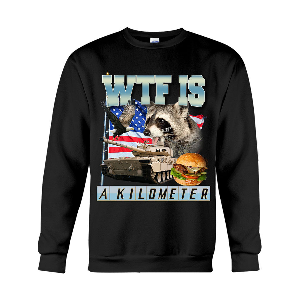 Qu'est-ce qu'un kilomètre ? - T-shirt et sweat à capuche Raton laveur