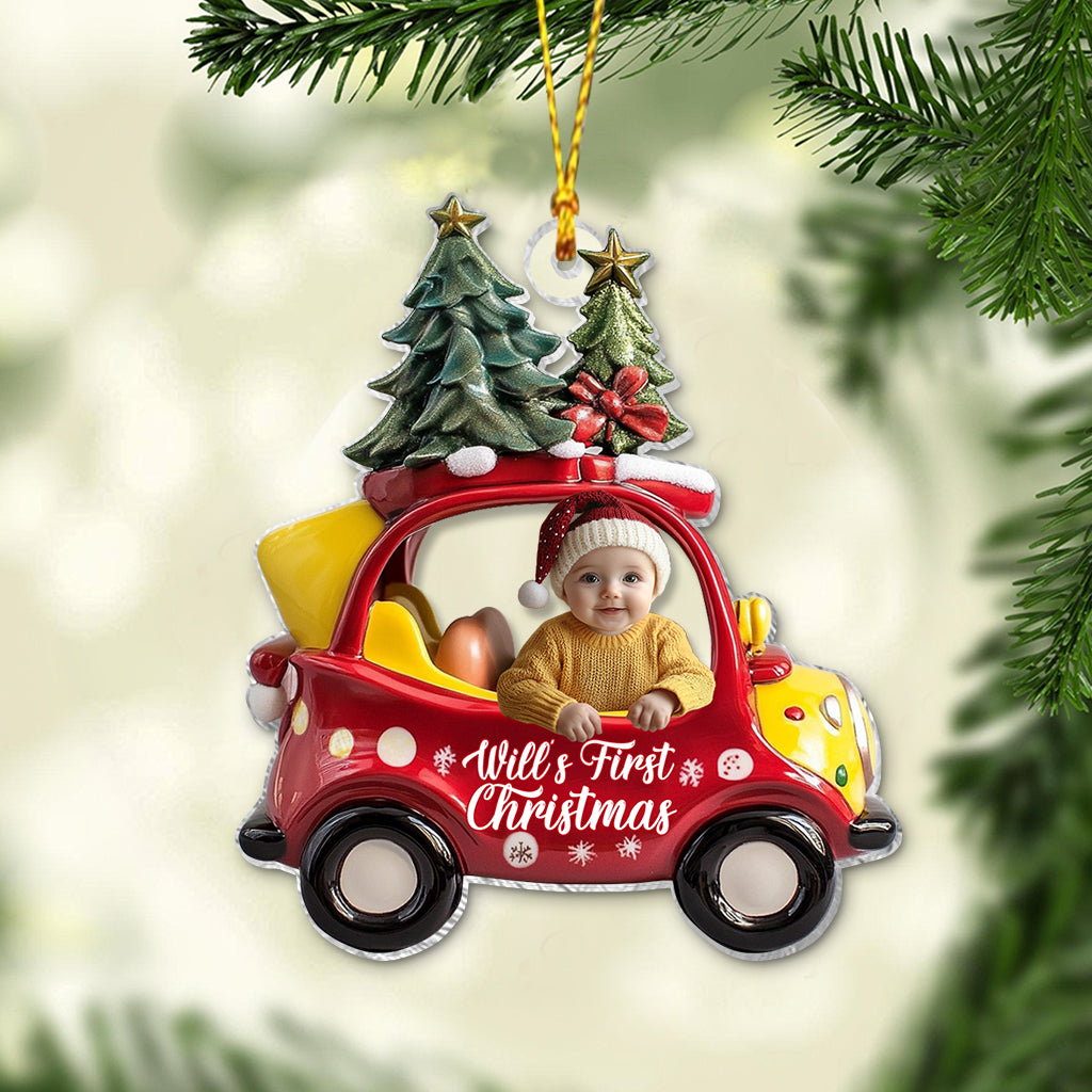 Babys erstes Weihnachtsfest – Personalisierter transparenter Weihnachtsschmuck für Neugeborene
