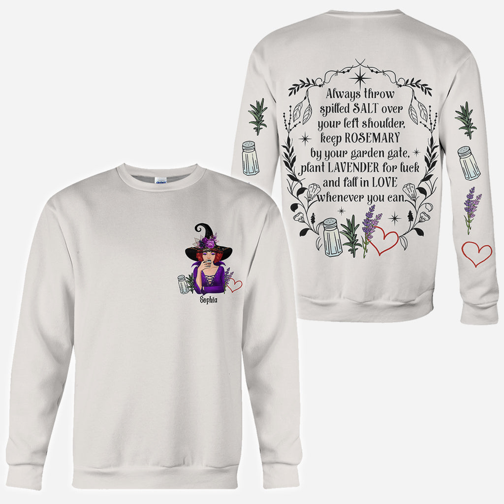 Practical Magic Salt Rosemary Lavender Love - Personalized Witch All Over Shirt