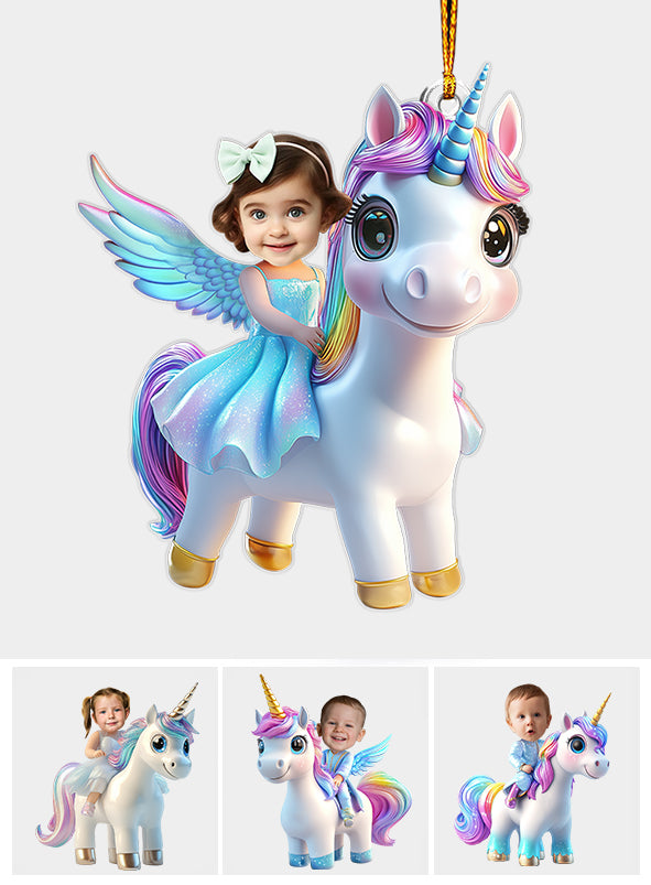 Licorne - Ornement personnalisé pour enfant en forme de licorne