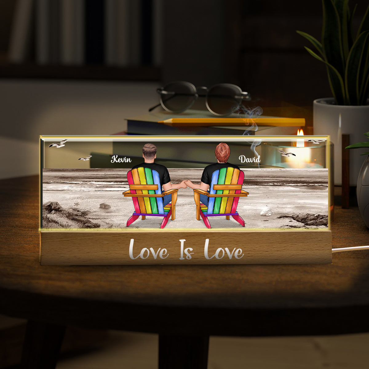 Liebe ist Liebe – Personalisierte LED-Nachtleuchte zur Unterstützung der LGBTQ+-Community