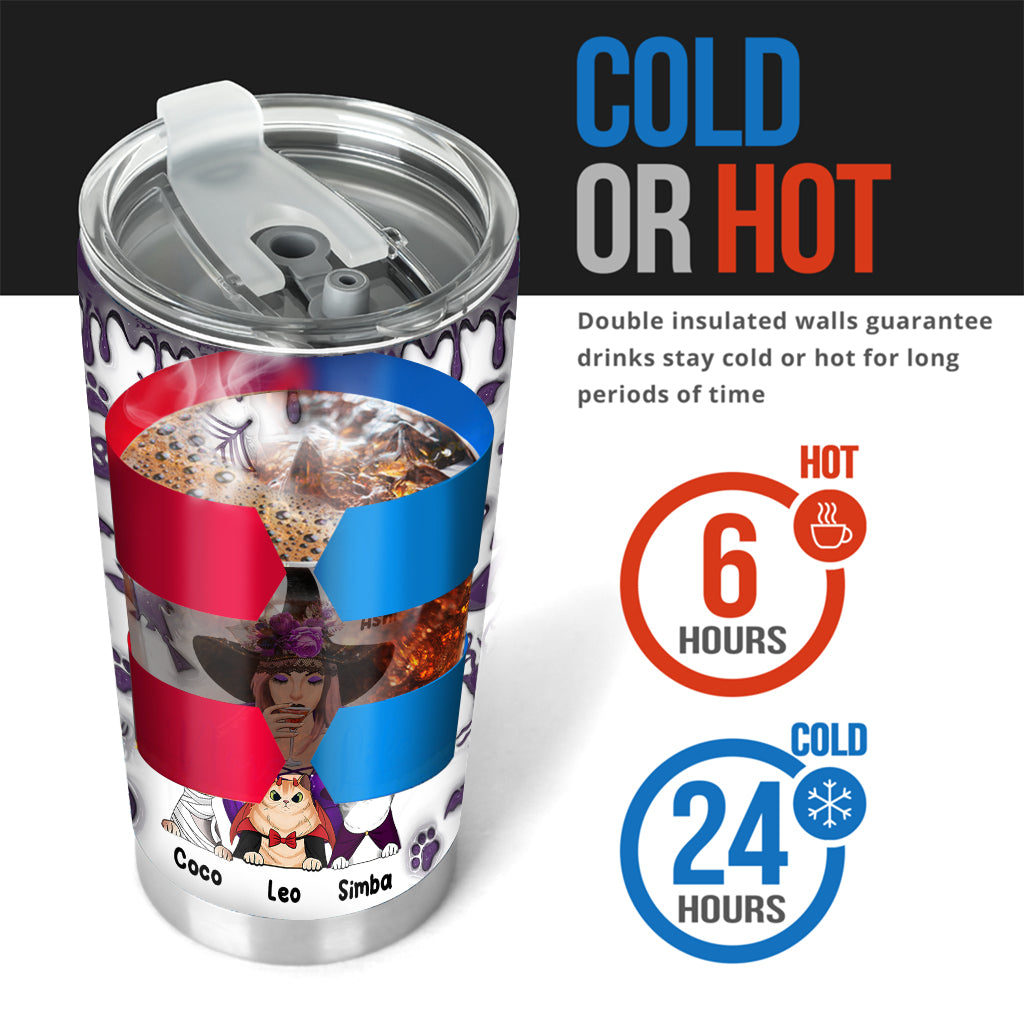 Crazy Cat Witch - Personalized Witch Tumbler