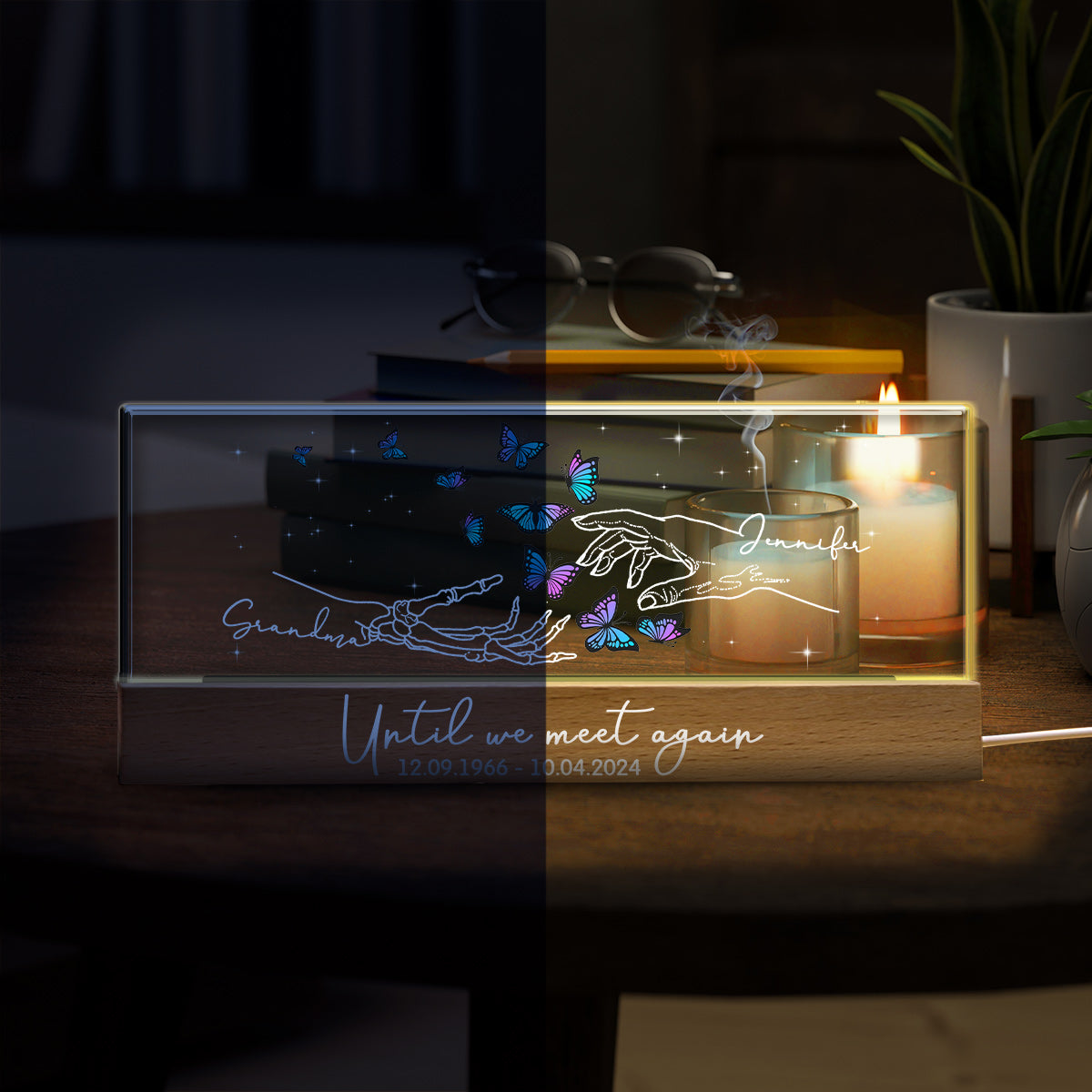 Until We Meet Again - Personalized Memorial Custom LED Night Light