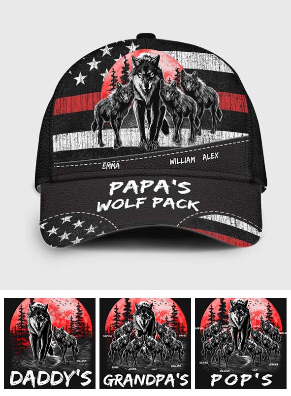 Wolf Pack - Personalized Grandpa Classic Cap
